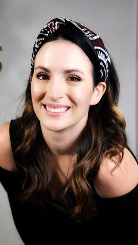 IBILE TWISTED KNOT SATIN-LINED HEADBAND