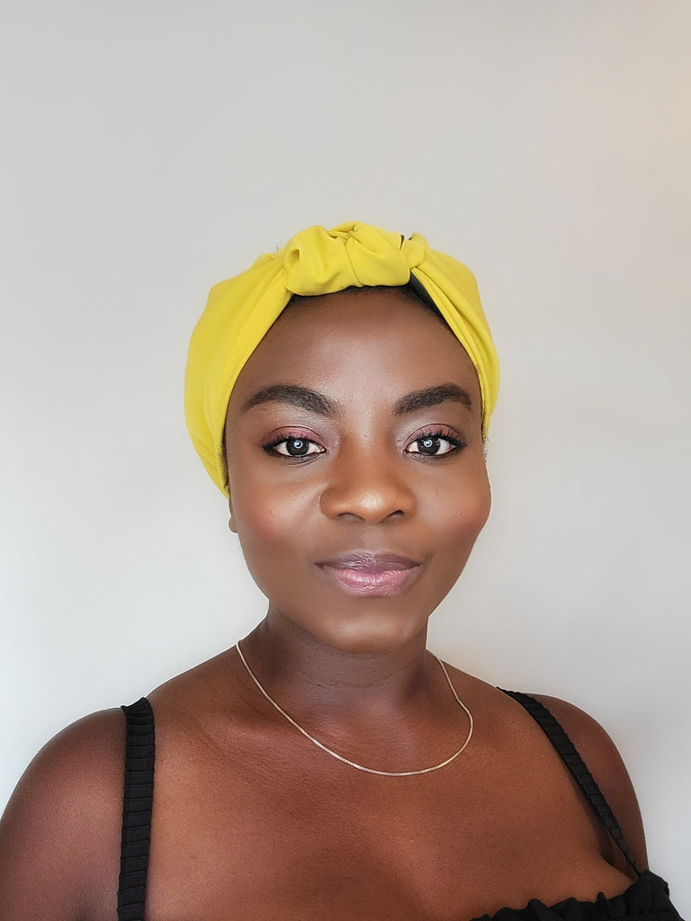 Mustard Open Crown Turban