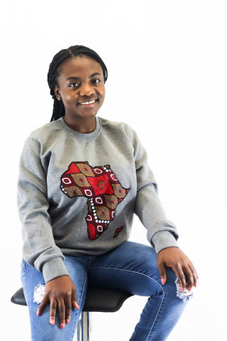 Grey African Map Sweatshirt