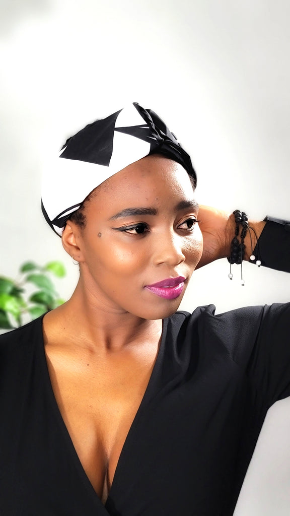 MOREMI TWISTED KNOT SATIN-LINED HEADBAND