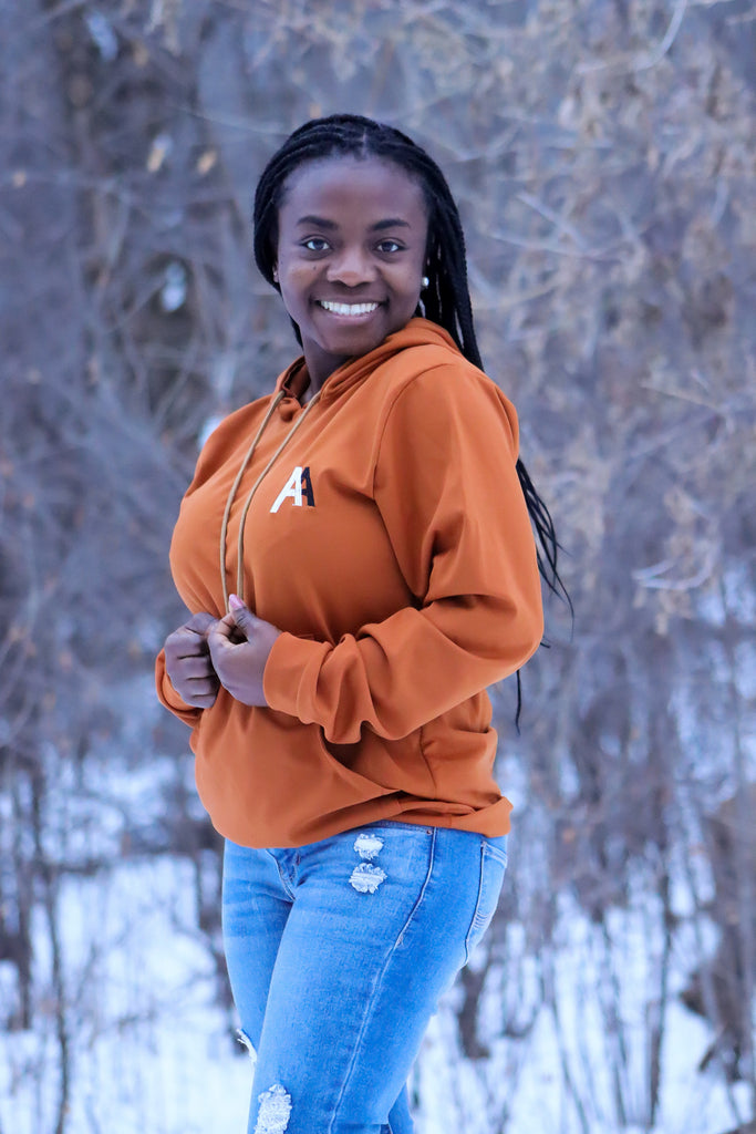 Orange Satin Lined Hoodie