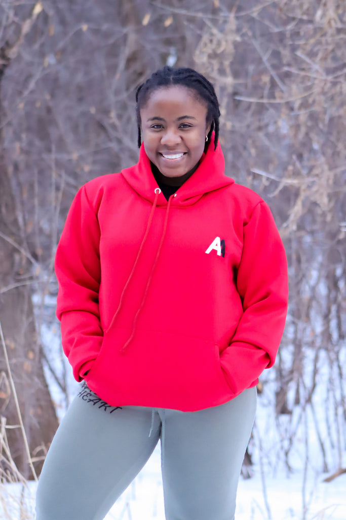 Red Satin Lined Hoodie