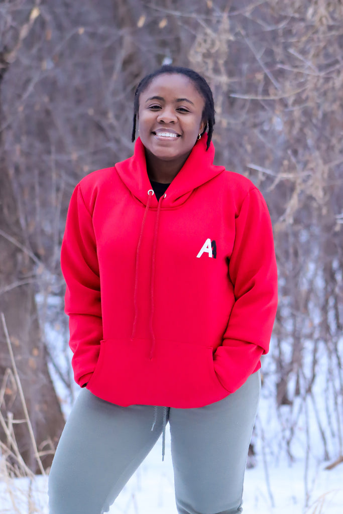 Red Satin Lined Hoodie